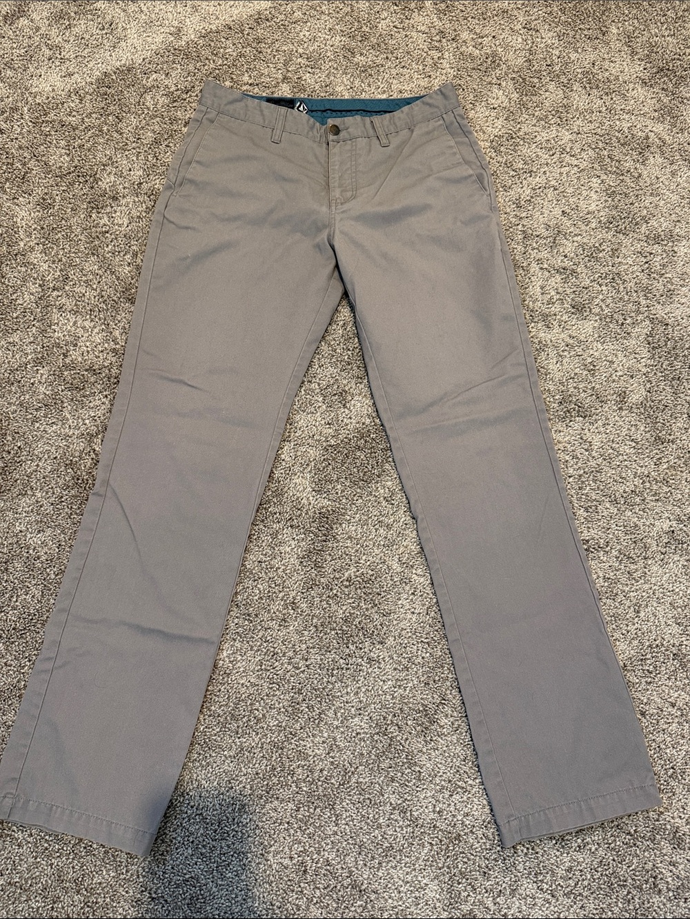 Men's Gray Volcom Casual Chino Pants